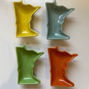 Minnesota Pinch Bowls; Set of Four; Stoneware; 50ml; NIB